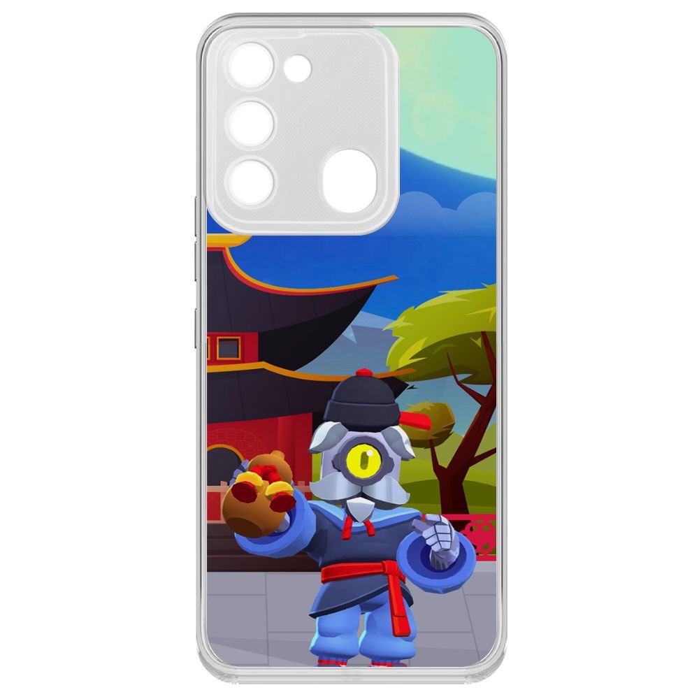 

Чехол-накладка Brawl Stars-Великий Мастер Барли для Tecno Spark Go 2022, Прозрачный