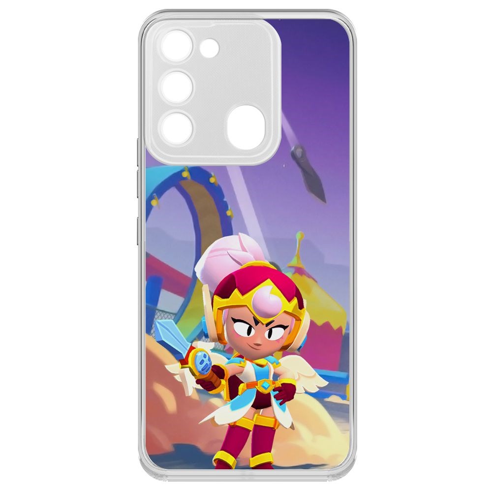 

Чехол-накладка Brawl Stars-Валькирия Джанет для Tecno Spark 8C, Прозрачный
