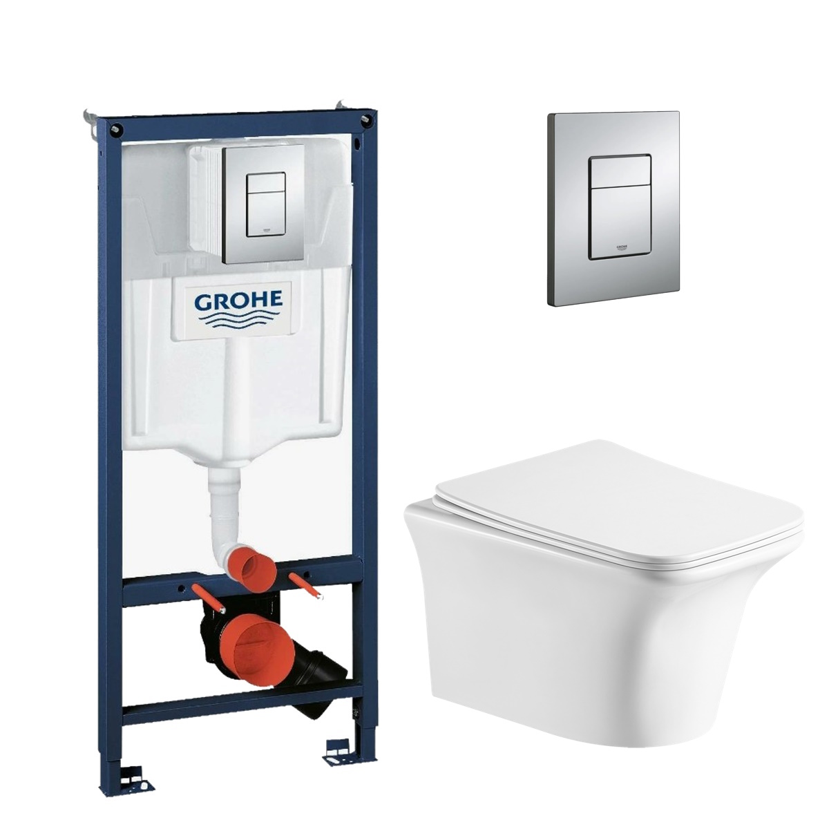

Комплект: инсталляция для унитаза Grohe Rapid SL с подвесным унитазом Monterno RQ-5036, 38772001+RQ-5036