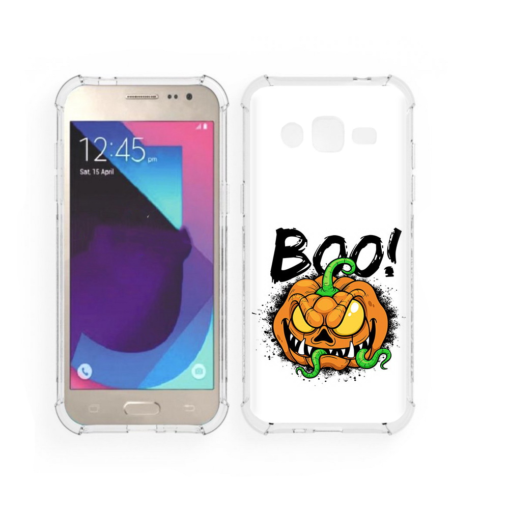 

Чехол MyPads Tocco для Samsung Galaxy J2 Хэллоуин бу (PT226924.572.193), Прозрачный, Tocco