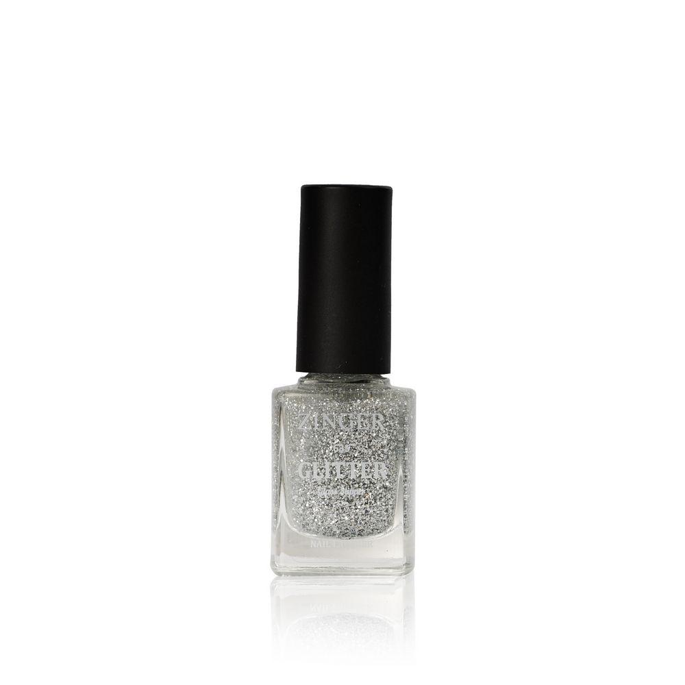 

Лак для ногтей Zinger Glitter 635 серебряный 12 мл