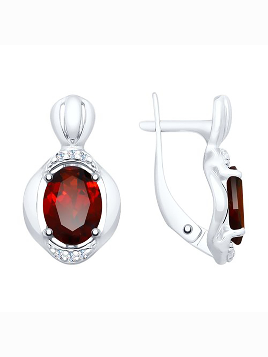 

Серьги из серебра с гранатом, фианитом 585Gold 702009120, 702009120
