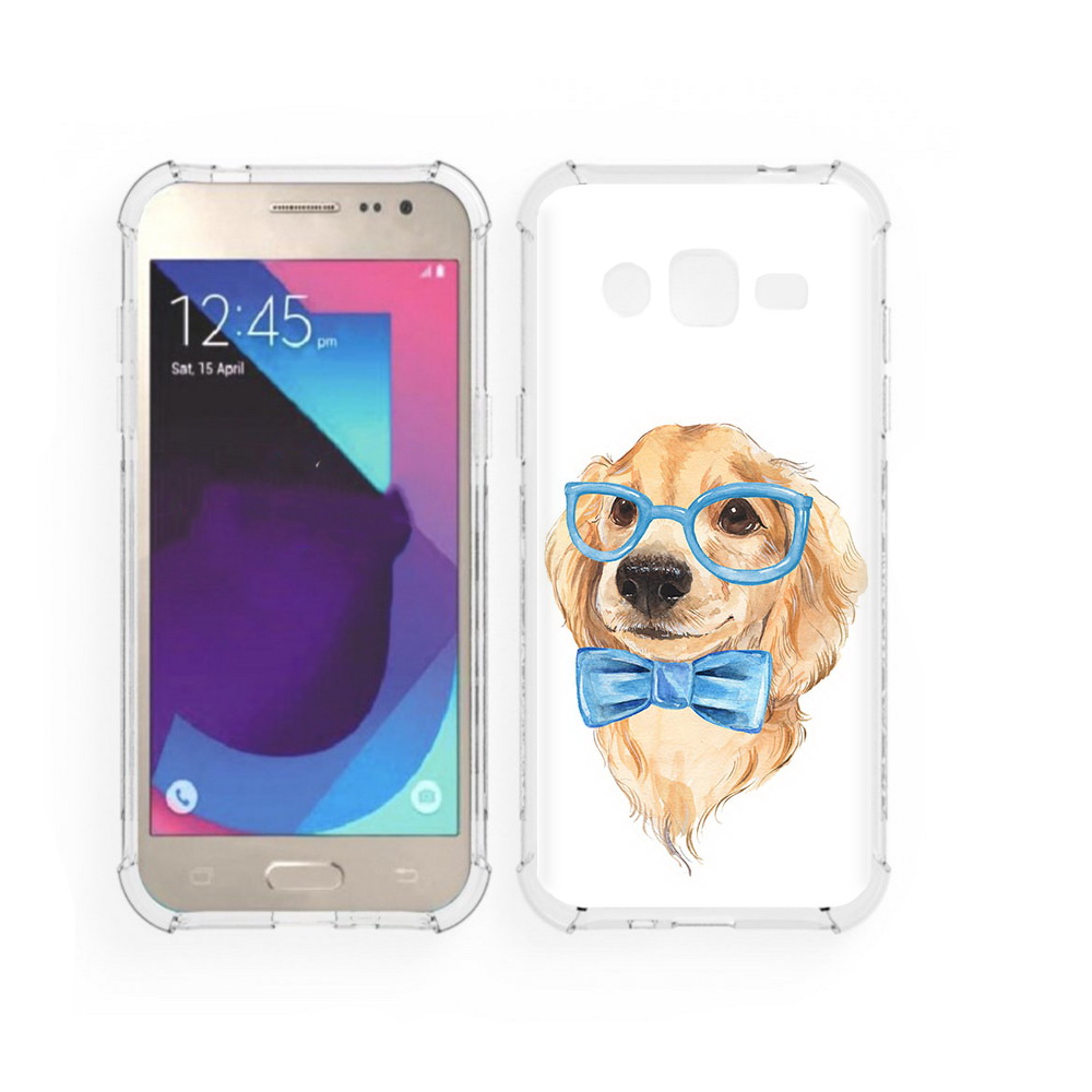 

Чехол MyPads Tocco для Samsung Galaxy J2 Собака интеллигент (PT226924.572.159), Прозрачный, Tocco