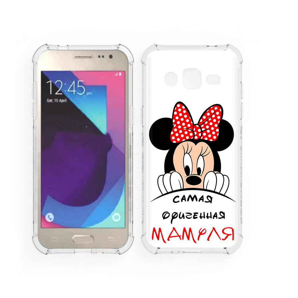 

Чехол MyPads Tocco для Samsung Galaxy J2 Самая лучшая мамуля Мини Маус (PT226924.572.152), Прозрачный, Tocco