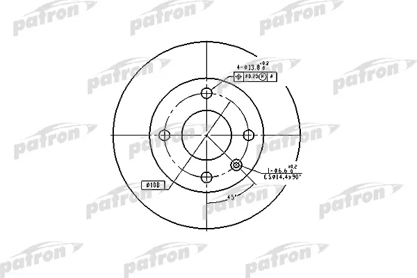 

Диск тормозной передн AUDI: 80 91-94 PATRON PBD2598