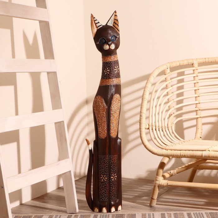 

Сувенир дерево "Кошка ажурная. Восточная сказка" 100х18х6,5 см, Коричневый