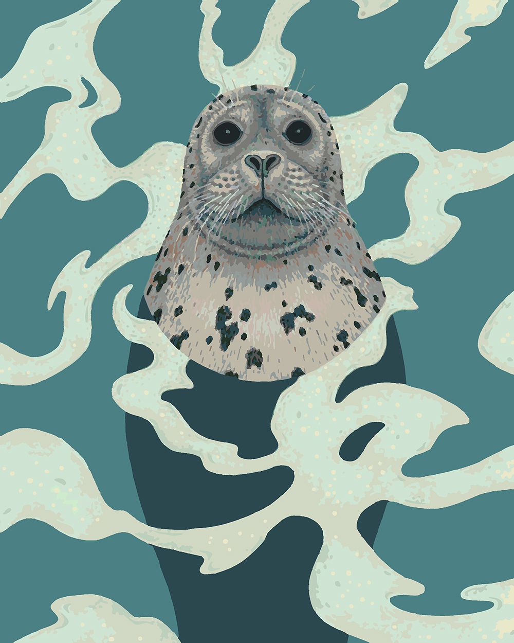 

Картина по номерам Красиво Красим Тюлень арт, 100 х 150 см, Тюлень арт