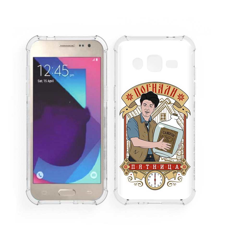 

Чехол MyPads Tocco для Samsung Galaxy J2 Погнали пятница (PT226924.572.137), Прозрачный, Tocco