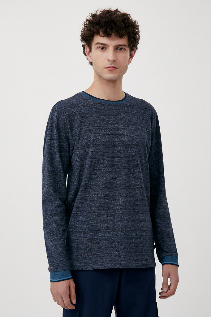 

Джемпер мужской Finn Flare FAB21053 синий 3XL, FAB21053