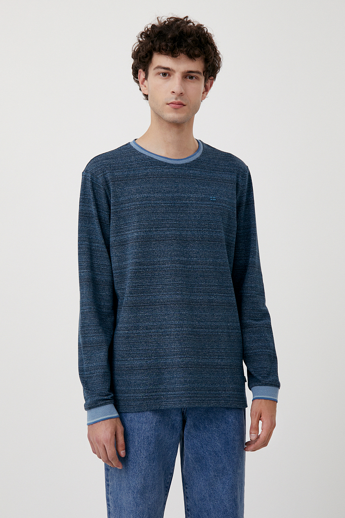 

Джемпер мужской Finn Flare FAB21053 синий 3XL, FAB21053
