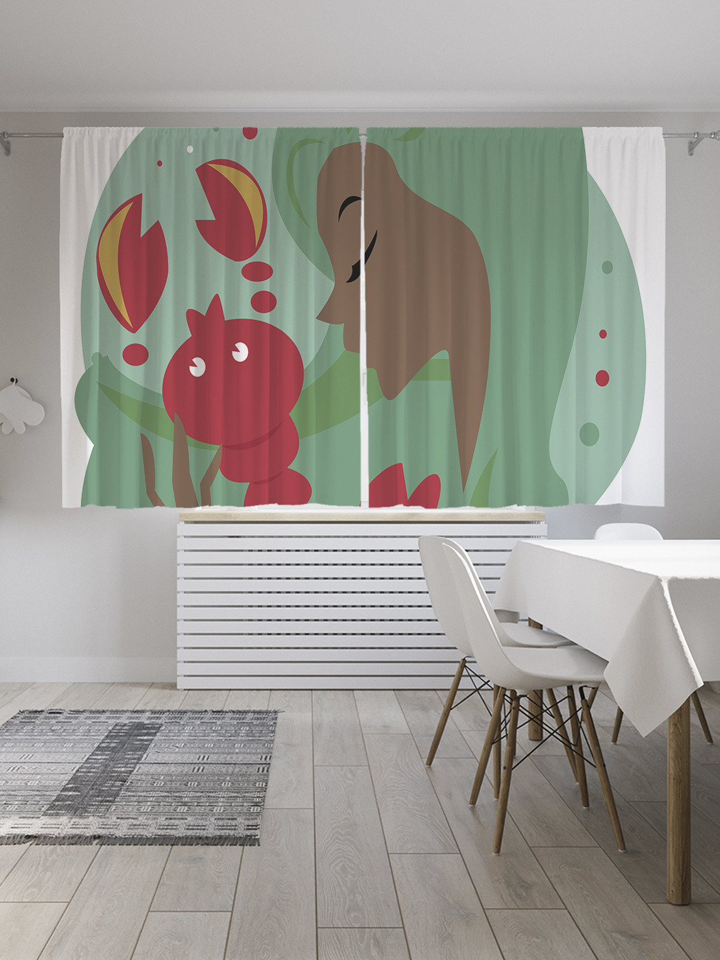 

Шторы JoyArty с фотопечатью "Скорпион у девушки" из сатена, 290х180 см, Скорпион у девушки