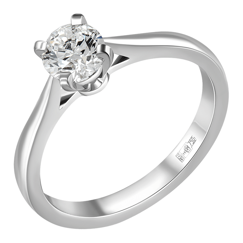 

Кольцо из белого золота с бриллиантом р. 16,5 IQ Diamonds 509-R5W-RD54FVVS1-VK, 509-R5W-RD54FVVS1-VK