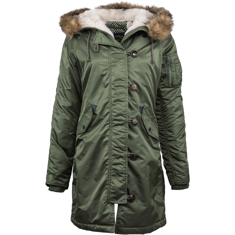 Парка женская Alpha Industries Elyse Sage Green серая XS