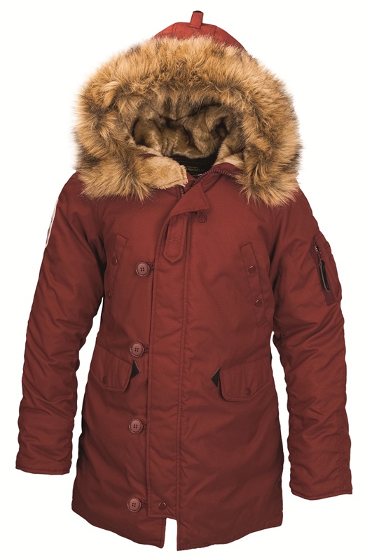 фото Куртка женская alpha industries altitude w parka red ochre красная xs