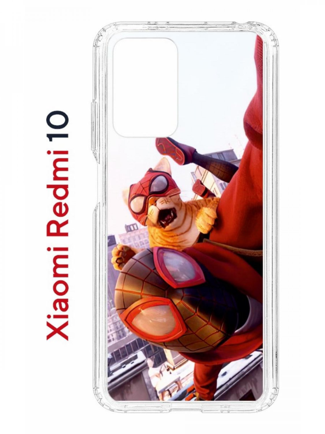 Чехол на Xiaomi Redmi 10/10 Prime Kruche Print Человек паук,противоударный бампер