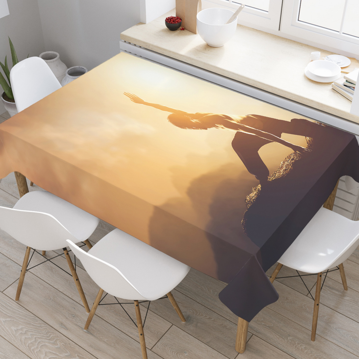 

Скатерть прямоугольная JoyArty "Тренировка на вершине горы" из оксфорда, 180x145см, Коричневый, Тренировка на вершине горы