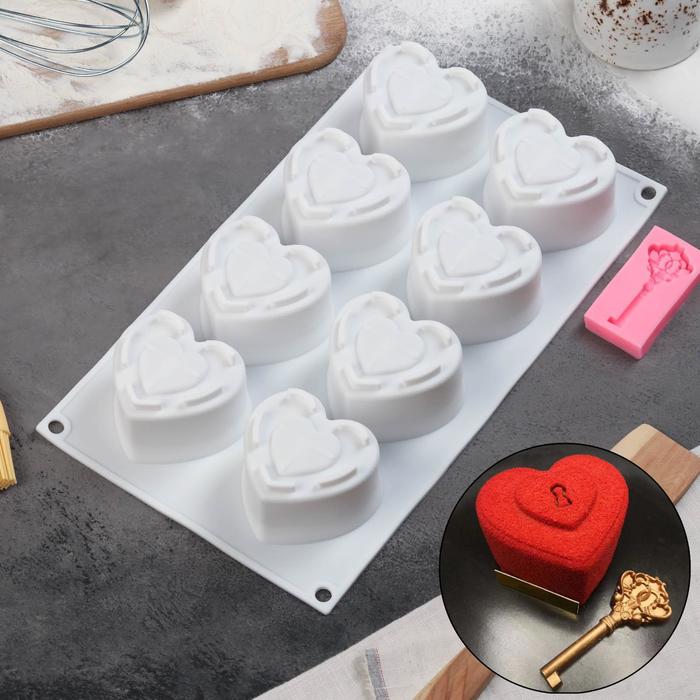 

Доляна форма 29,5х17х4,3 см, молд, 6,7х3,3 см, Белый