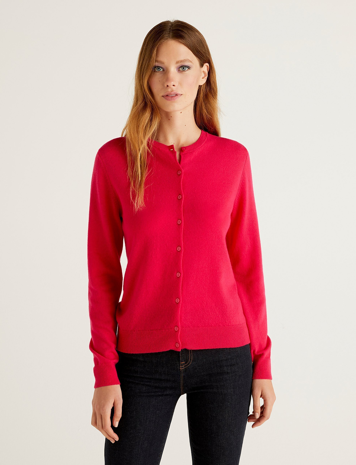 

Кардиган женский United Colors of Benetton 21A_1002D5485 розовый XL
