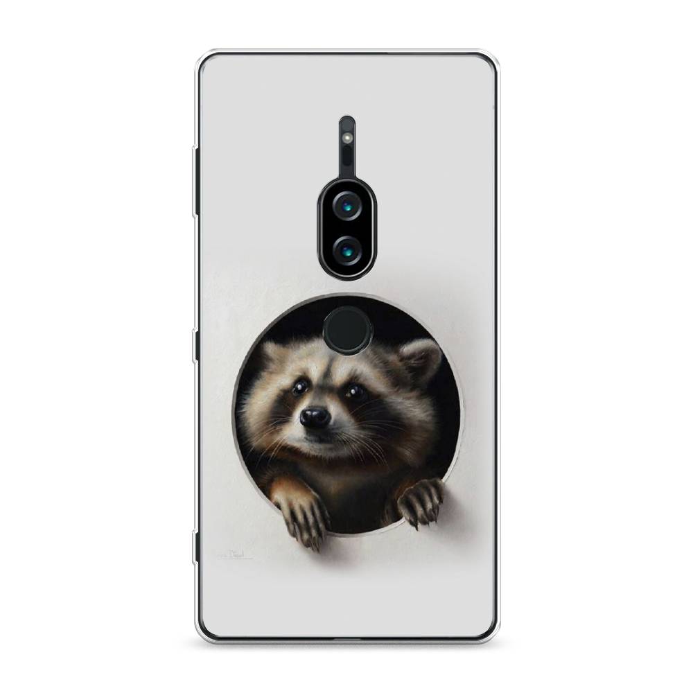 

Силиконовый чехол "Любопытный енот" на Sony Xperia XZ2 Premium, 53350-1