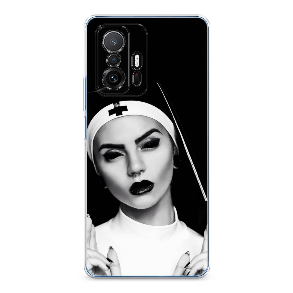фото Силиконовый чехол "черная монашка" на xiaomi mi 11t pro awog