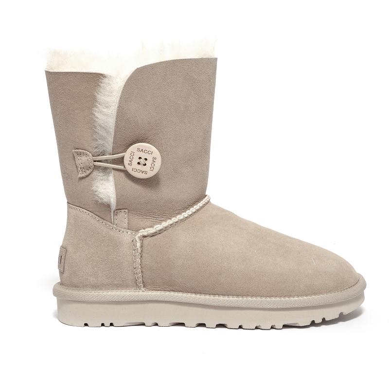 

Угги женские Sacci Bailey Button бежевые 39 EU, Бежевый, Bailey Button
