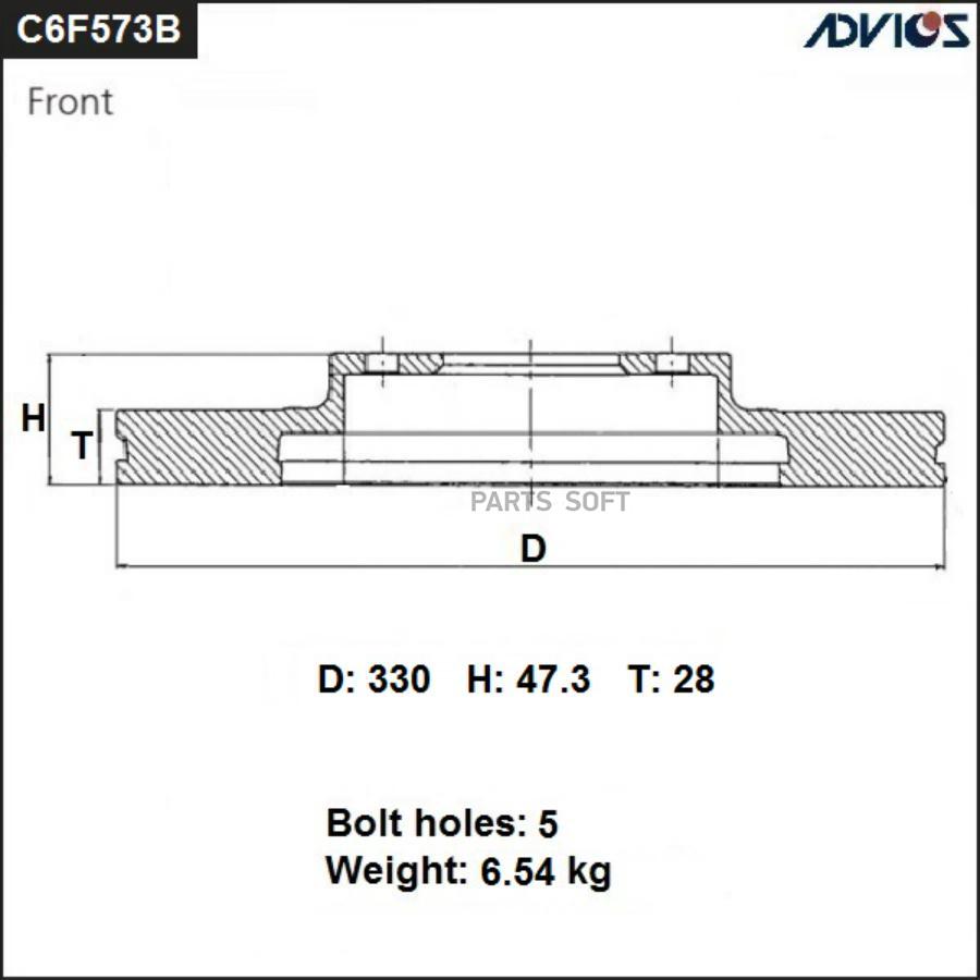 

Тормозной диск ADVICS C6F573B