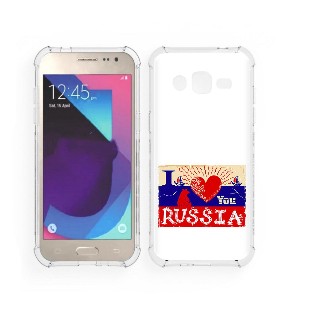 

Чехол MyPads Tocco для Samsung Galaxy J2 Люблю Россию (PT226924.572.112), Прозрачный, Tocco
