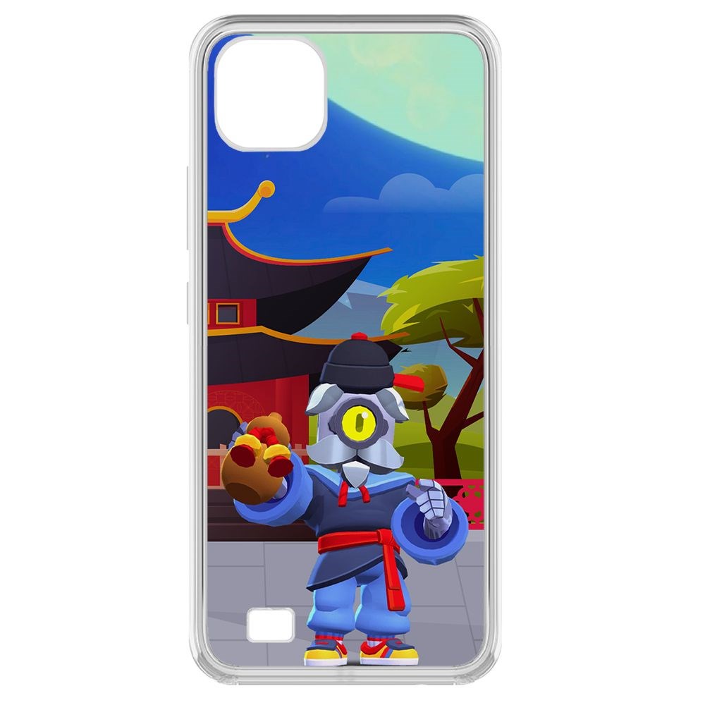 

Чехол-накладка Brawl Stars-Великий Мастер Барли для Realme C20, Прозрачный