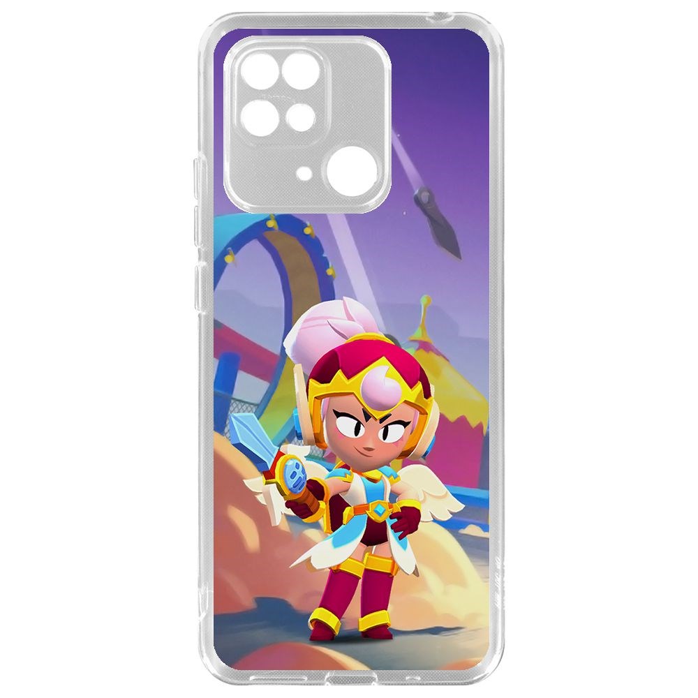 

Чехол-накладка Brawl Stars-Валькирия Джанет для Xiaomi Redmi 10C, Прозрачный