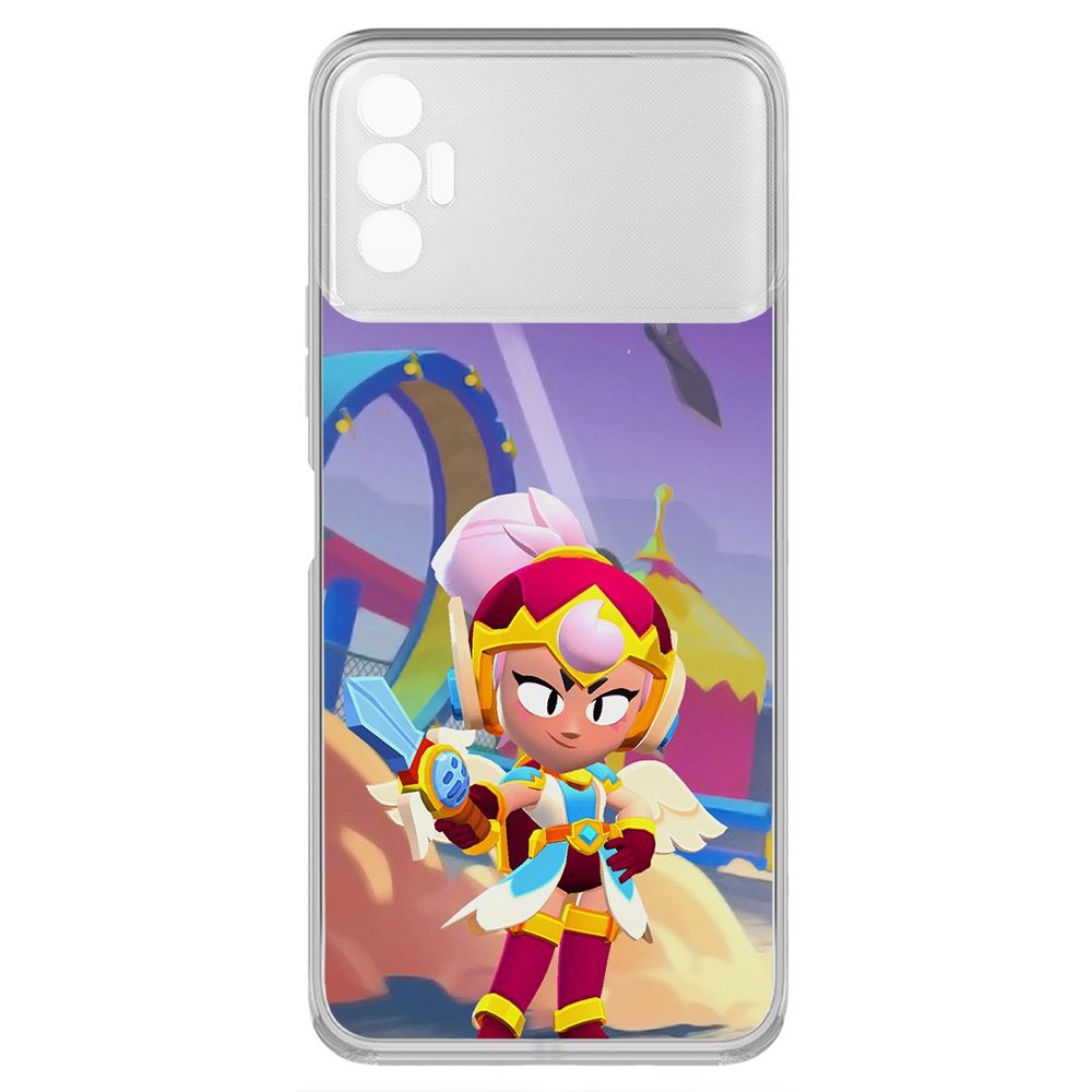 

Чехол-накладка Brawl Stars-Валькирия Джанет для Tecno Spark 8P, Прозрачный
