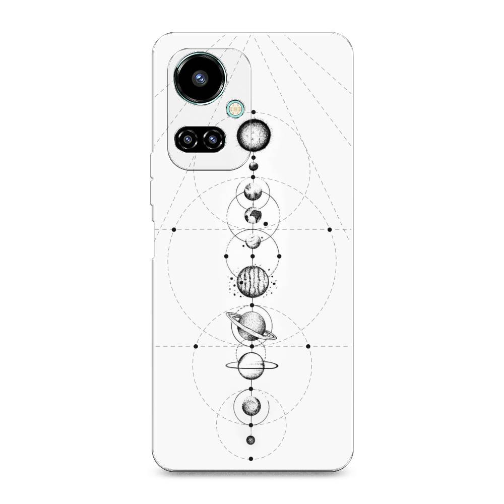 

Чехол на Tecno Camon 19 "Парад планет", Серый, 302250-2