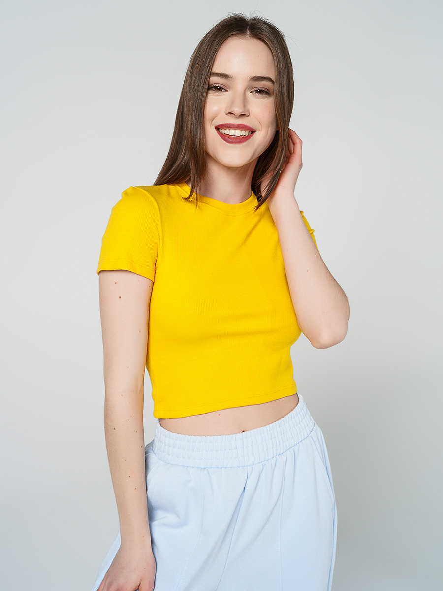 

Футболка женская ТВОЕ 82694 желтая XL, 82694
