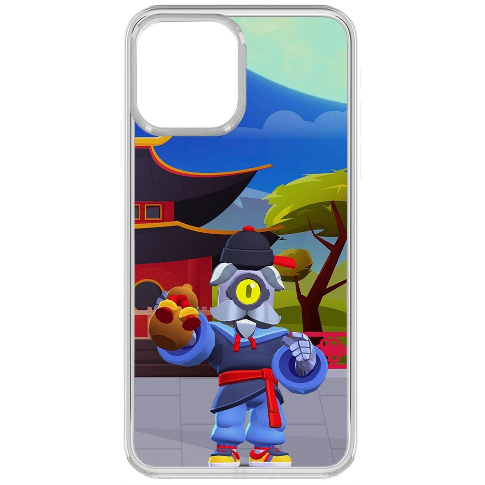 

Чехол-накладка Brawl Stars-Великий Мастер Барли для iPhone 13, Прозрачный