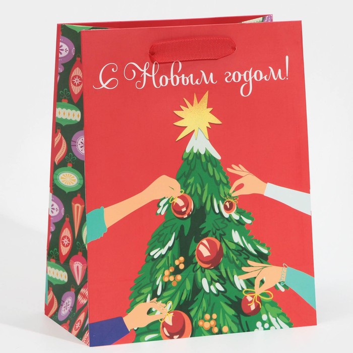 

Пакет ламинированный вертикальный Шарики, MS 18 х 23 х 10 см, Красный