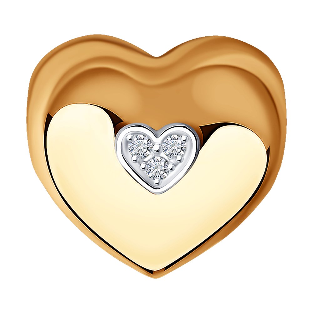 фото Подвеска из красного золота с бриллиантом diamant 51-230-01325-1