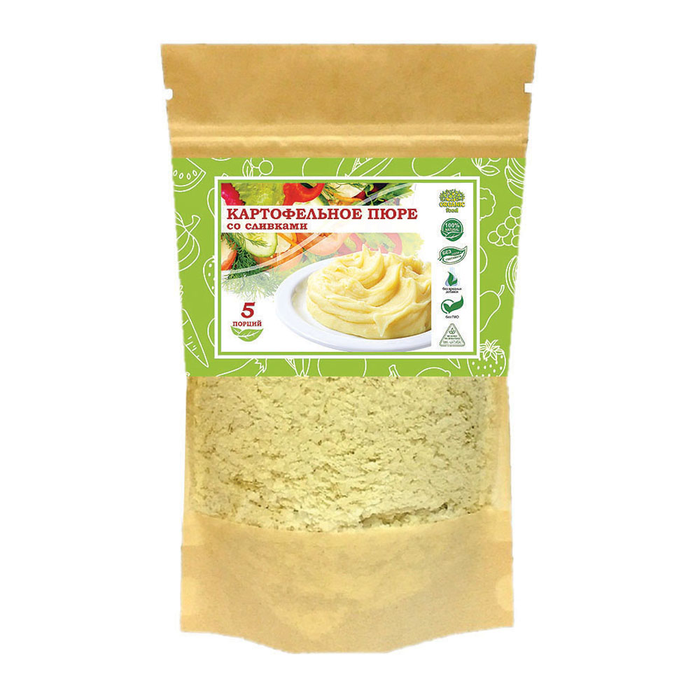 

Картофельное пюре Organic Food со сливками, 130 г
