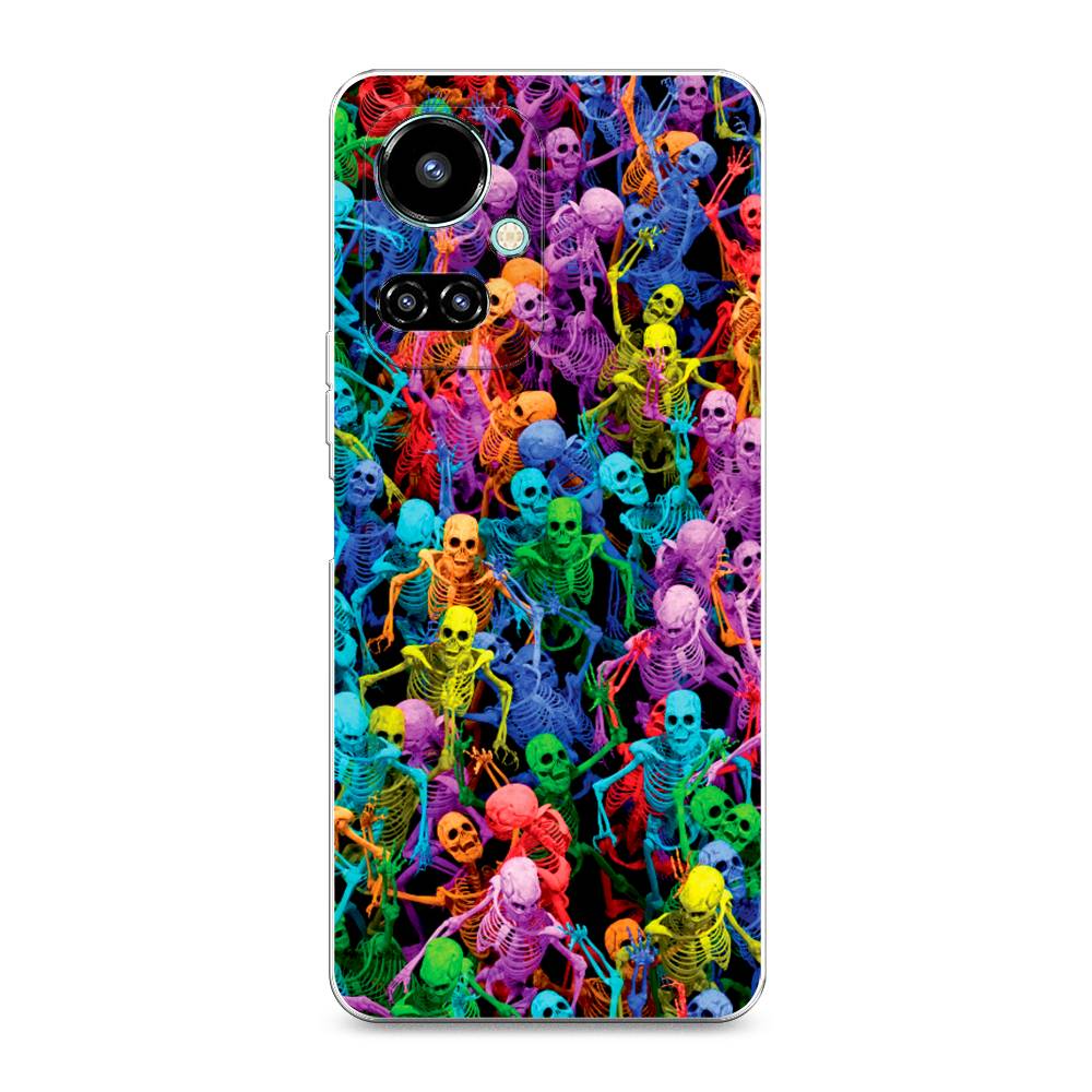 

Чехол на Tecno Camon 19 "Вечеринка скелетов", Фиолетовый;желтый;оранжевый, 302250-6