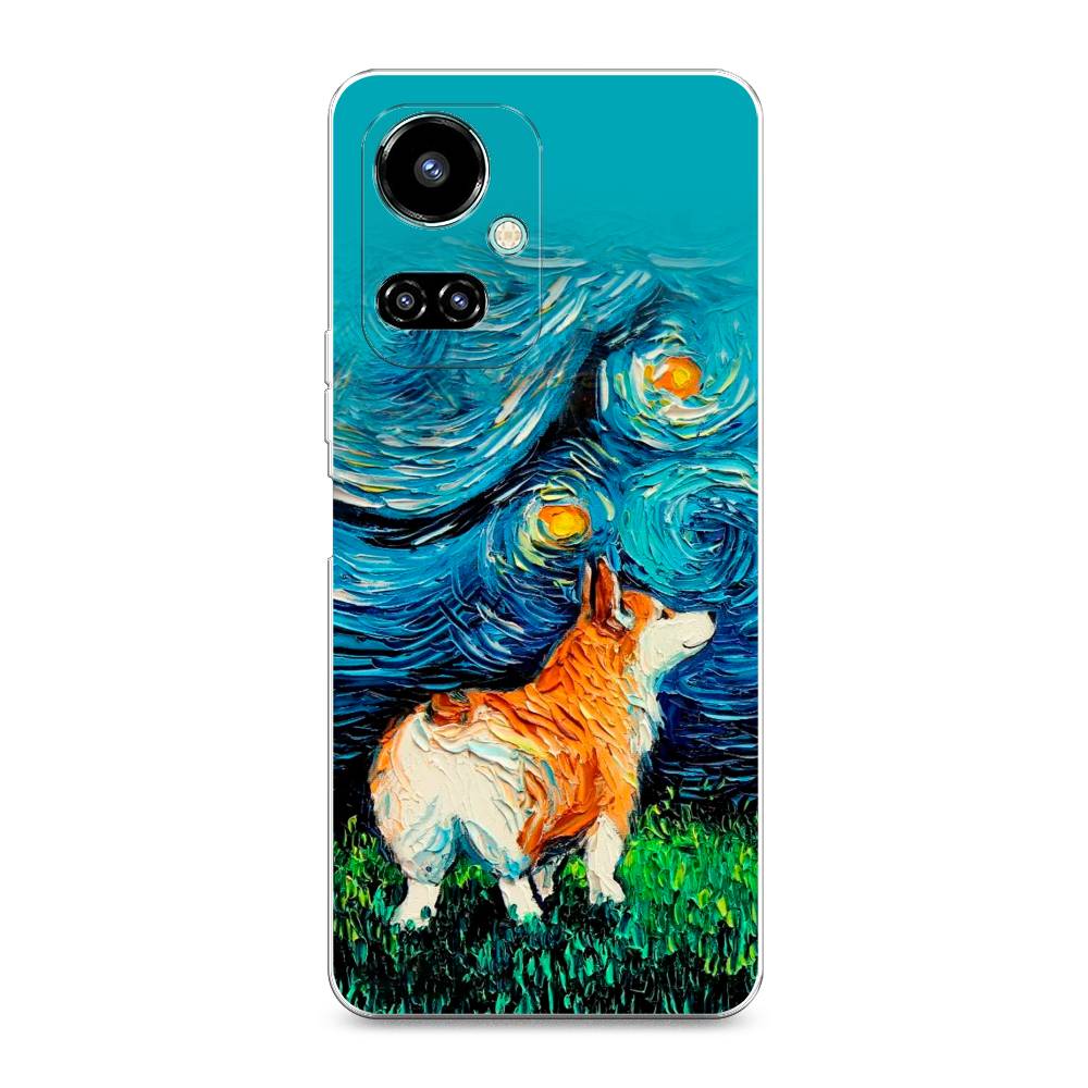 

Чехол на Tecno Camon 19 "Корги звёздная ночь", Коричневый;белый;зеленый, 302250-1
