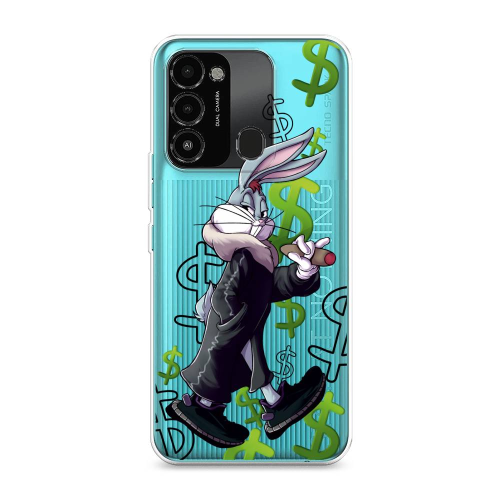 

Чехол на Tecno Spark Go 2022 "Rich Bugs Bunny", Зеленый;черный;голубой, 301350-6