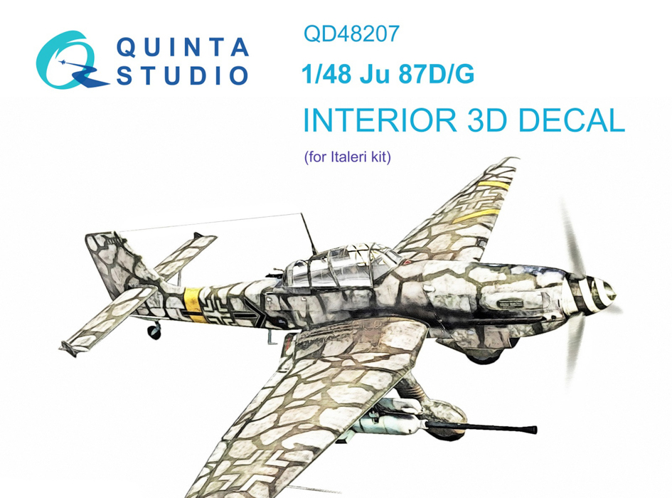 

QD48207 3D Декаль интерьера кабины Ju 87D/G Italeri, Цветной
