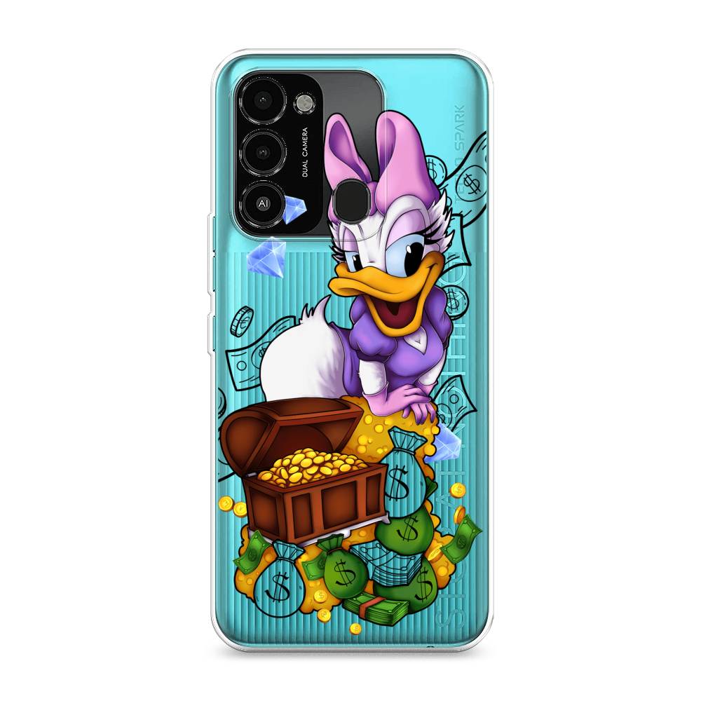 

Чехол на Tecno Spark Go 2022 "Rich Daisy Duck", Коричневый;белый;фиолетовый, 301350-6