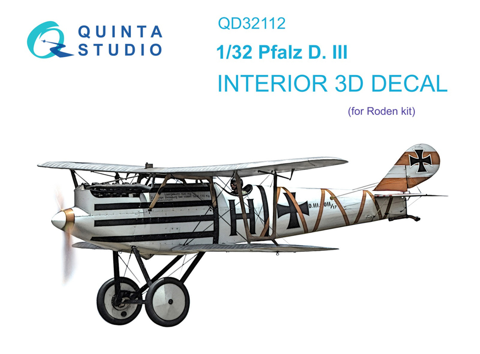 

QD32112 3D Декаль интерьера кабины Pfalz D.III Roden, Цветной