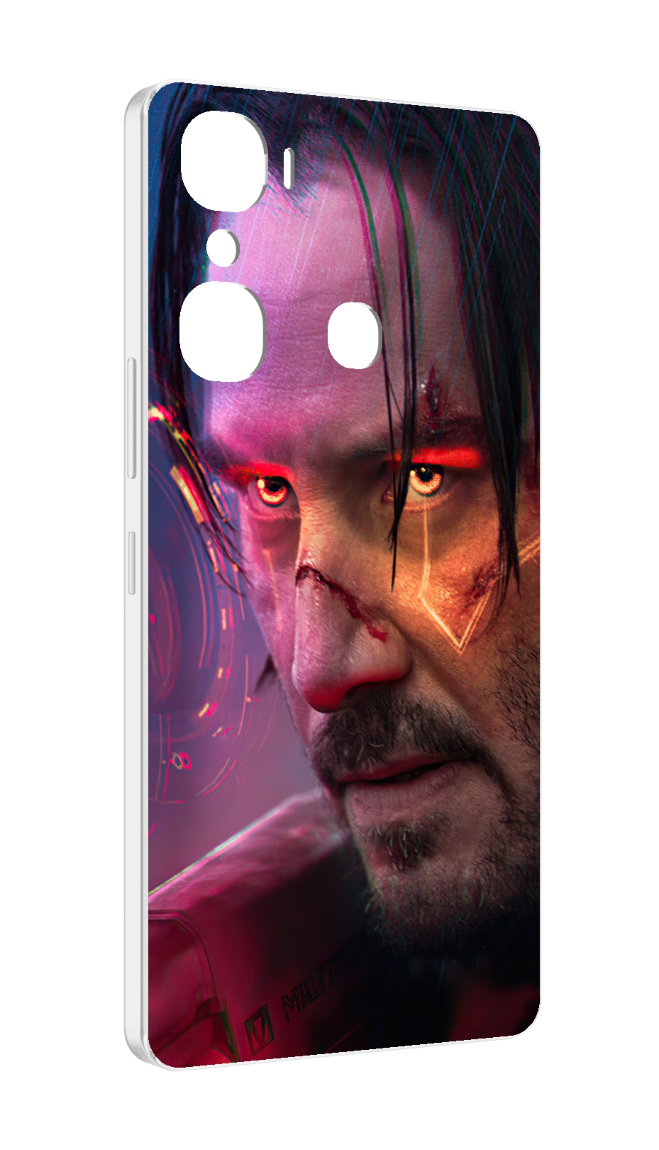 

Чехол MyPads cyberpunk 2077 Джонни Сильверхенд для Infinix Hot 12 Pro, Прозрачный, Tocco