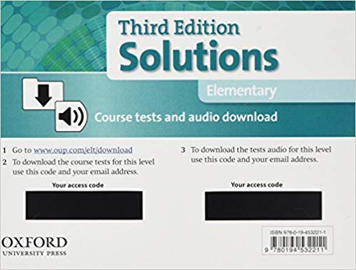 

Книга Solutions Third Edition Elementary Course Tests and audio download