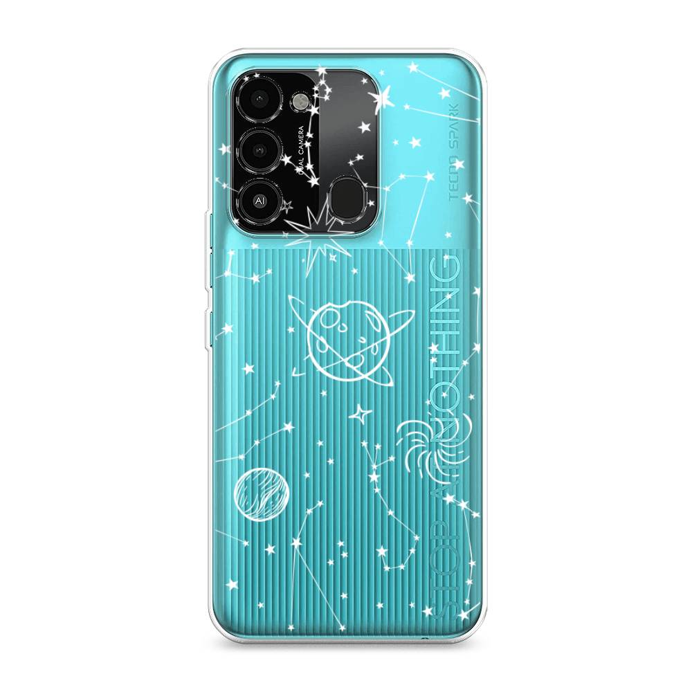 

Чехол на Tecno Spark Go 2022 "Планеты в космосе", Белый, 301350-2