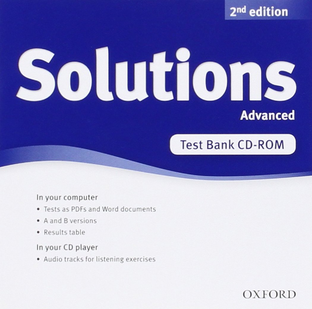 

Книга Solutions Second Edition Advanced Test Bank CD-ROM