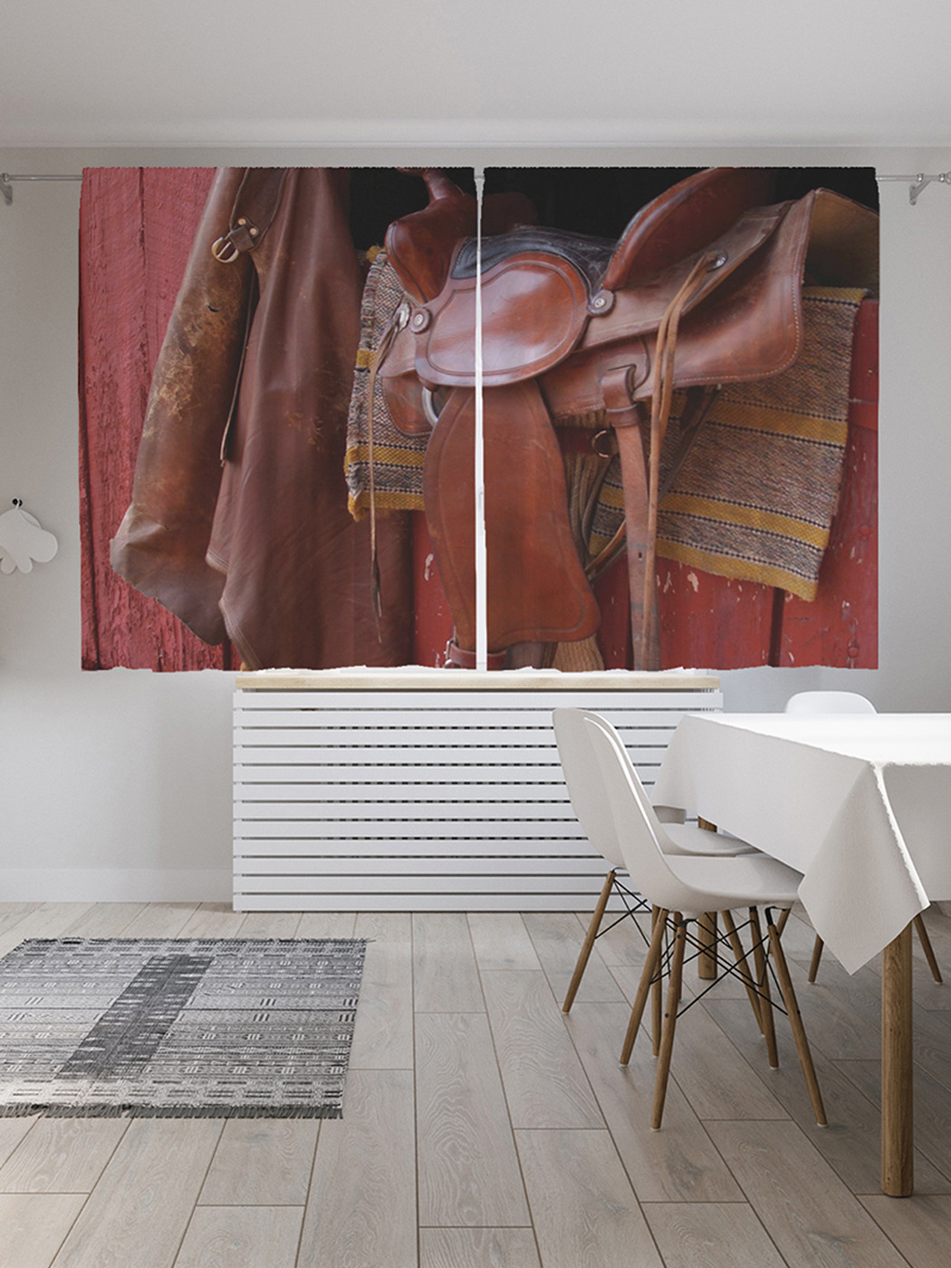 

Шторы с фотопечатью JoyArty "Ковбойский тайник" из сатена, 290х180 см