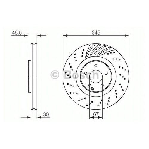 фото Тормозной диск передний bosch 0986479651