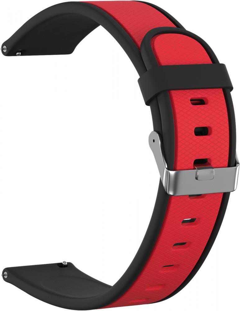 

Ремешок силиконовый GSMIN Droop 20 для Amazfit Bip / Bip Lite (Красно-черный), Droop 20 для Amazfit Bip