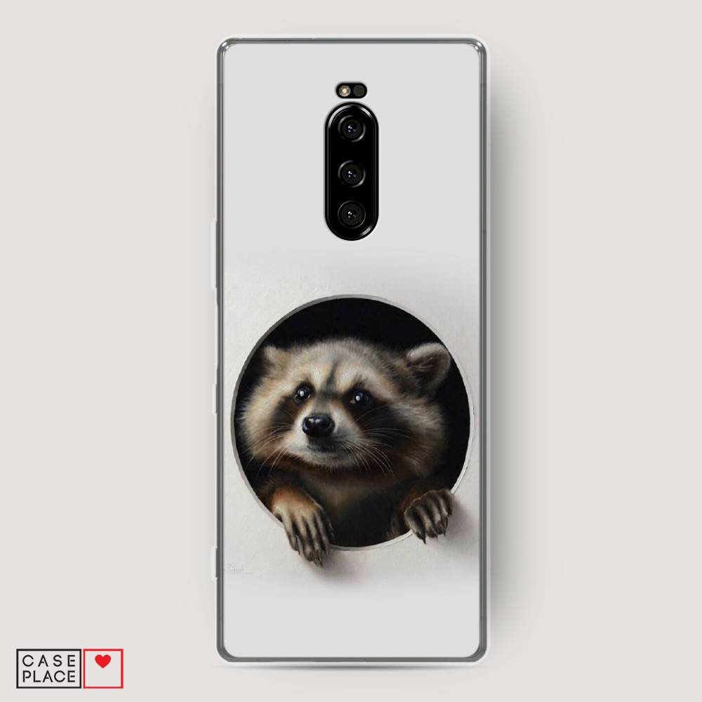 

Чехол Awog на Sony Xperia 1/XZ4 "Любопытный енот", Разноцветный, 54250-1